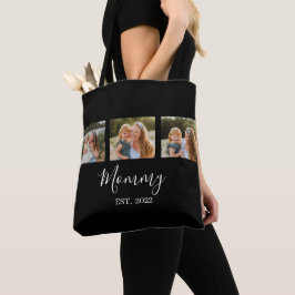 Mom Established Script Black 3 Photo Tasche