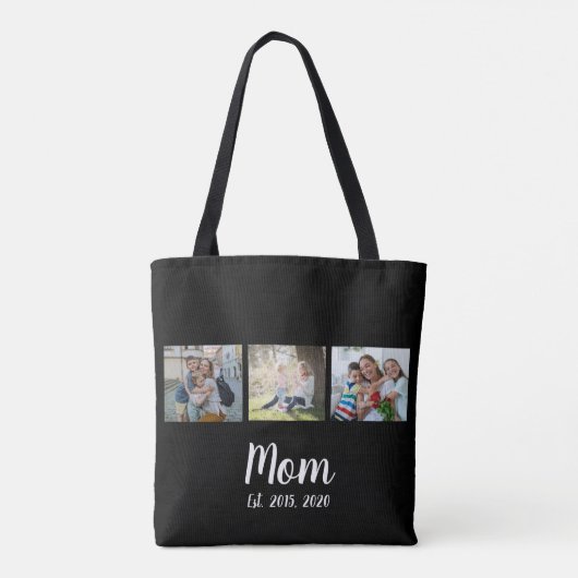 Mom Established Script Black 3 Photo Tasche (Rückseite)