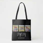 Mom Established Script Black 3 Photo Tasche (Vorderseite)