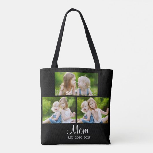 Mom Established Script Black 3 Photo Tasche (Rückseite)