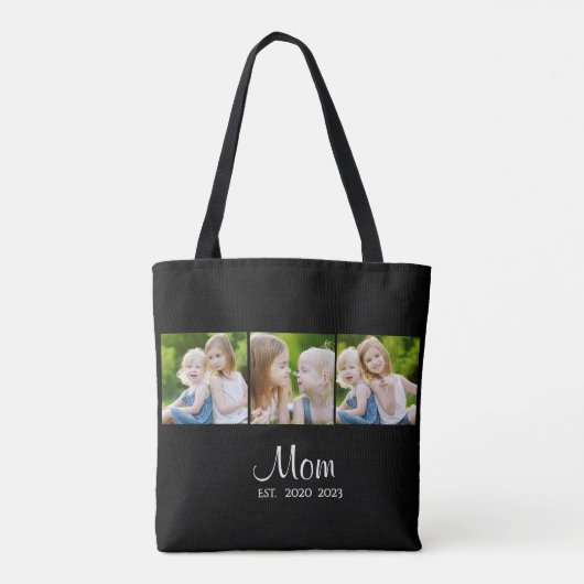 Mom Established Script Black 3 Photo Tasche (Rückseite)