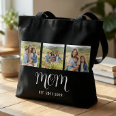 Mom Established Script Black 3 Photo Tasche