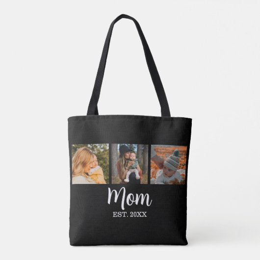 Mom Established Script Black 3 Photo Tasche (Rückseite)