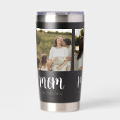 Mom Established Script Black 3 Photo Thermobecher (Vorderseite)