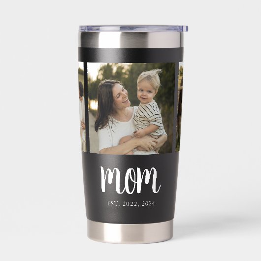 Mom Established Script Black 3 Photo Thermobecher (Links)