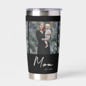 Mom Established Script Black 3 Photo Thermobecher (Links)