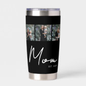 Mom Established Script Black 3 Photo Thermobecher (Rückseite)