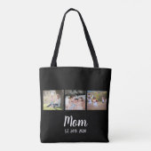 Mom Established Script Black 3 Photo Tote Bag Tasche (Rückseite)