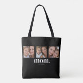 Mom Established Script Black 3 Photo Tote Bag Tasche (Rückseite)