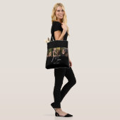 Mom Established Script Black 3 Photo Tote Bag Tasche (Am Model)