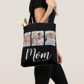 Mom Established Script Black 3 Photo Tote Bag Tasche (Von Nahem)