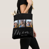 Mom Established Script Black 3 Photo Tote Bag Tasche (Von Nahem)