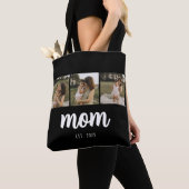 Mom Established Script Black 3 Photos Tote Bag Tasche (Von Nahem)