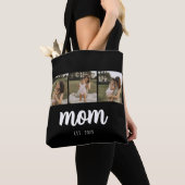 Mom Established Script Black 3 Photos Tote Bag Tasche (Von Nahem)