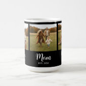 Mom Established Script Black and White 3 Photo Kaffeetasse (Mittel)
