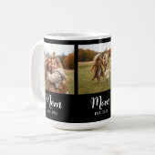 Mom Established Script Black and White 3 Photo Kaffeetasse (Vorderseite Links)