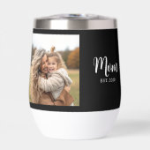 Mom Established Script Black and White Photo (Vorderseite)