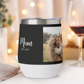 Mom Established Script Black and White Photo