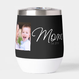 Mom Established Script Black Photo