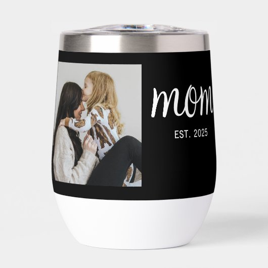 Mom Established Script Black Photo (Vorderseite)