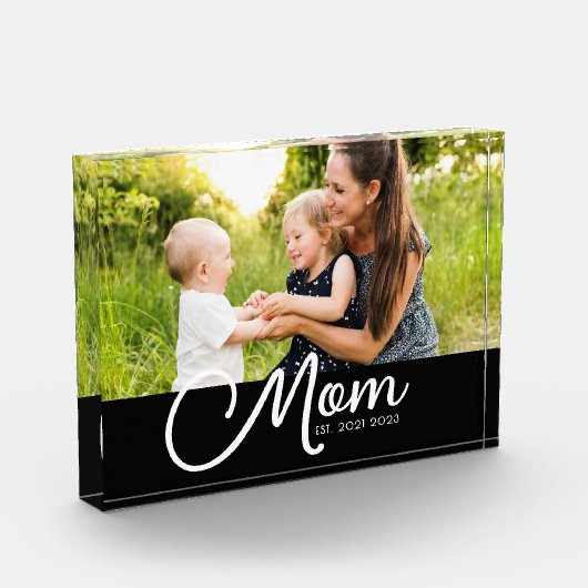 Mom Established Script Black Photo Fotoblock (Links)