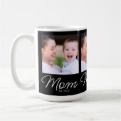 Mom Established Script Black Photo Kaffeetasse (Links)