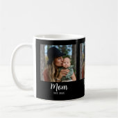 Mom Established Script Black Photo  Kaffeetasse (Links)