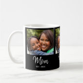 Mom Established Script Black Photo Kaffeetasse (Links)