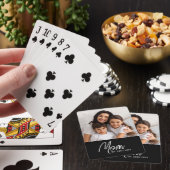 Mom Established Script Black Photo Poker Cards Spielkarten (In Situ)