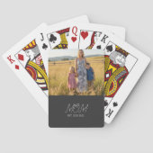 Mom Established Script Black Photo Poker Cards Spielkarten (Rückseite)