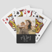 Mom Established Script Black Photo Spielkarten (Rückseite)