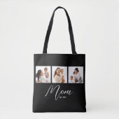 Mom Established Script Black Photo Tasche (Vorderseite)