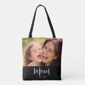 Mom Established Script Black Photo Tasche (Rückseite)