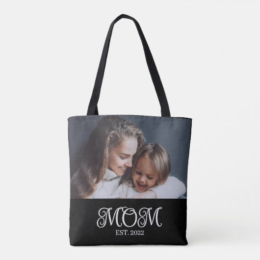 Mom Established Script Black Photo Tasche (Rückseite)