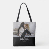 Mom Established Script Black Photo Tasche (Rückseite)