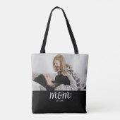 Mom Established Script Black Photo Tasche (Rückseite)