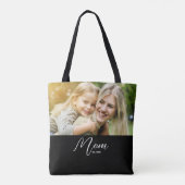 Mom Established Script Black Photo Tasche (Rückseite)