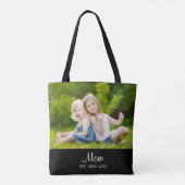 Mom Established Script Black Photo Tasche (Rückseite)