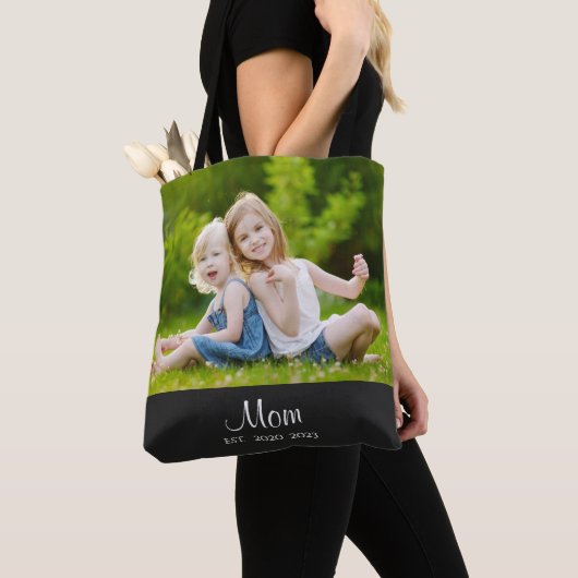 Mom Established Script Black Photo Tasche (Von Nahem)