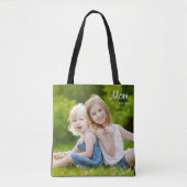 Mom Established Script Black Photo Tasche (Vorderseite)