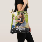 Mom Established Script Black Photo Tote Bag Tasche (Von Nahem)
