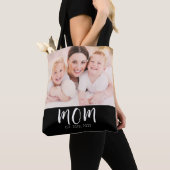 Mom Established Script Black Photo Tote Bag Tasche (Von Nahem)