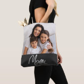Mom Established Script Black Photo Tote Bag Tasche (Von Nahem)