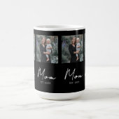 Mom Established Script Black Repeat Photo Kaffeetasse (Mittel)