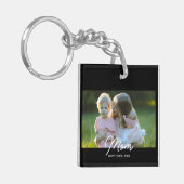 Mom Established Script Photo Schlüsselanhänger (Vorderseite links)