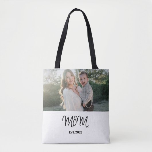 Mom established, Tote Bag with Photo Tasche (Vorderseite)