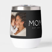 Mom Established Typography Black Photo (Vorderseite)