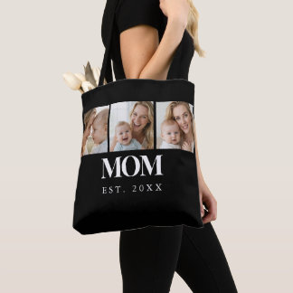 MOM Established Weiße Typografie 3 Foto Tasche