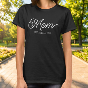 Mom Established White Schrift T-Shirt
