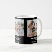 Mom Established, White Script, 3-Photo Coffee Mug Kaffeetasse (VorderseiteRechts)